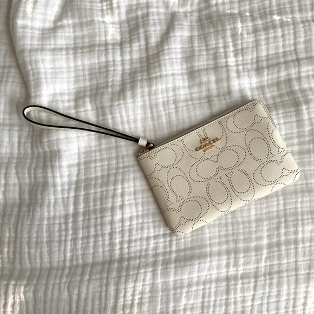 NWT Coach Perforated Wristlet